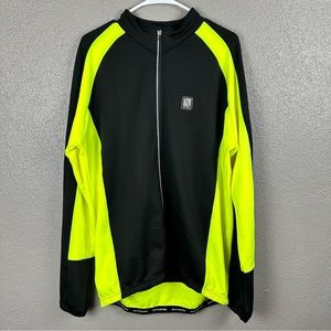 Altura Airstream Cycling Jersey Long Sleeve Men’s XXL Warm Full Zip Black/Neon